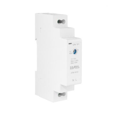 Zasilacz impulsowy montowany na szynie TH-35 (DIN) 15W 12V DC TYP: ZTM-15/12 ZAMEL (EXT10000279-WUN)